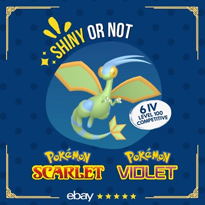 Flygon Shiny or Non   6 IV Competitive Customizable Pokémon Scarlet Violet