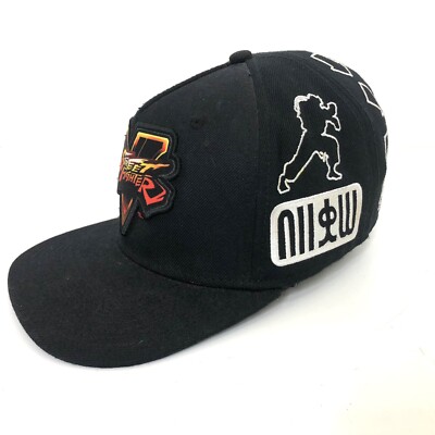 Street Fighter V Snapback Hat K.0 Ryu Embroidered Black * | eBay