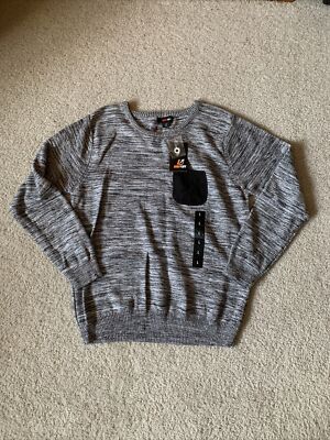 Men's Amplify Long Sleeve Sweater Meteorite Gray Size Large NEW
