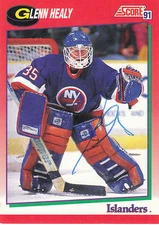 GLENN HEALY ISLANDERS AUTOGRAPH AUTO 91-92 SCORE #68 *17721