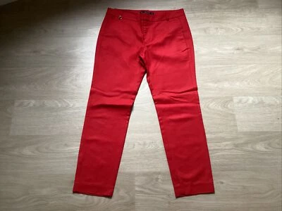 Pantalon Chino ZARA taille M rouge très bon état - Photo 1/4