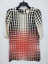 Karta Dress Womens Medium Geometric Shift 3/4 Sleeve Avant Guarde Career