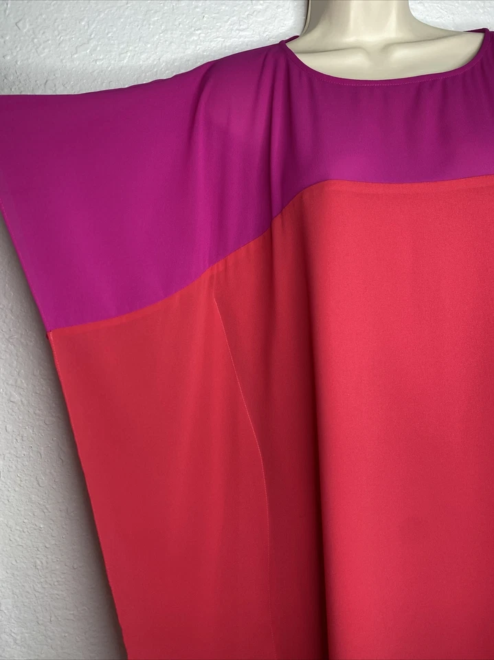 Vestido Belle BADGLEY MISCHKA Colorblock Cambio Caftán Talla M Foto 4 de 4