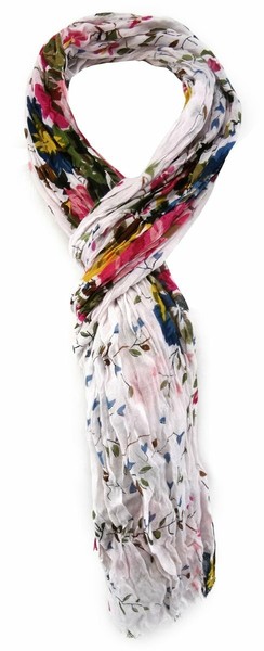 Tigertie Schal In Gelb Rosa Magenta Grau GrüN Braun Blumenmuster-image