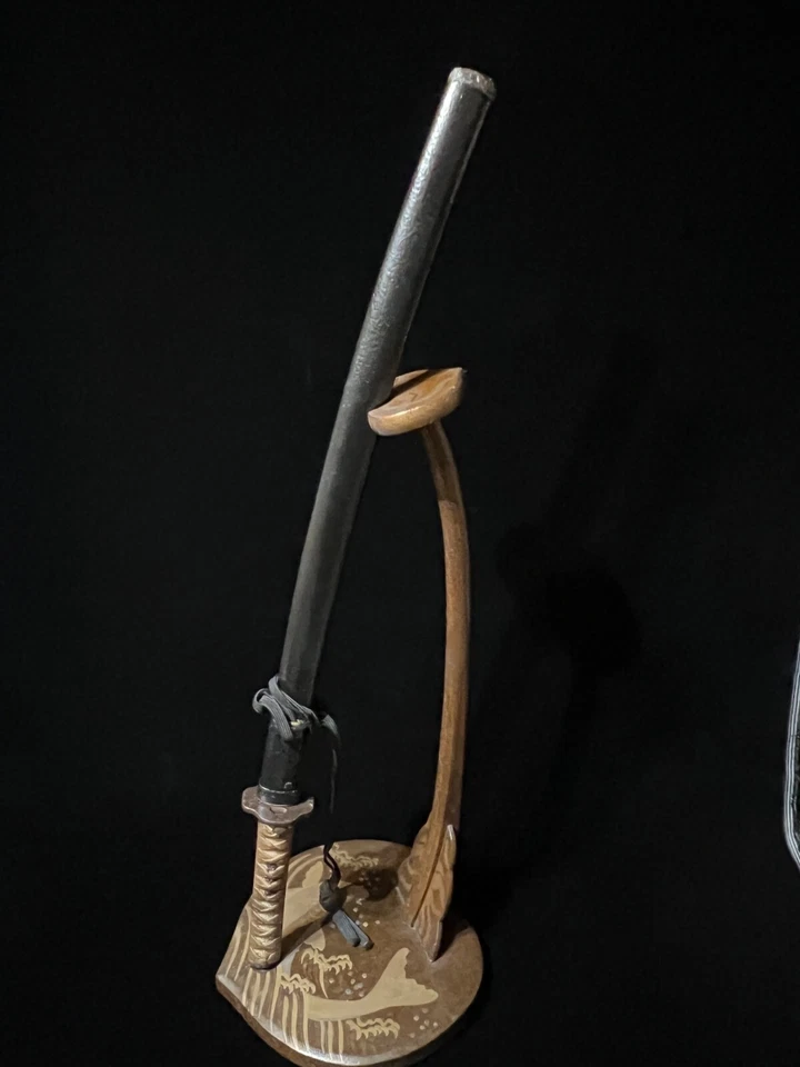 Espada Japonesa Koshirae EDO Firmada TSUBA Pájaro y Pez MENUKI Montaje Espada Foto 2 de 4