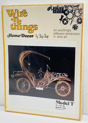 RARE 1977 Vintage Wire N Things Ship Shop Model T 2663 Wire Art Kit 12x16 NEW