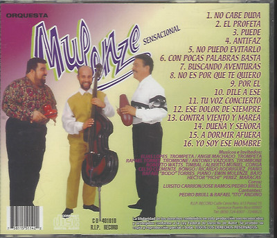 NO LOnger Made CD salsa ORQUESTA MULENZE Grandes Exitos sensacional ANTIFAZ New