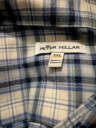 Peter Millar Shirt Men Size XXL Crown Lost Creek Woven Cotton Sport Plaid - Picture 4 of 4