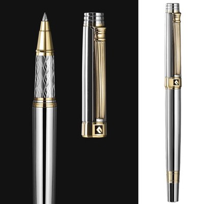 Luxury Writing Rollerball Pen With Schmidt Refill,Metal Pen Of 24k Gold Trim,...