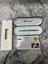 Vintage EverSharp Astronaut Pen & Pin Set In Case W/Paperwork-Works FREE SHIPPIN