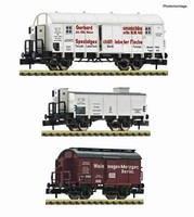 Fleischmann 6660148 N 3-Tlg. Set: Gedeckte GüTerwagen, Drb, Ep. II