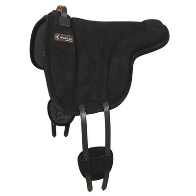 HS Hilason Horse Bareback Saddle Pad Anti Slip Base Suede Leather Brown