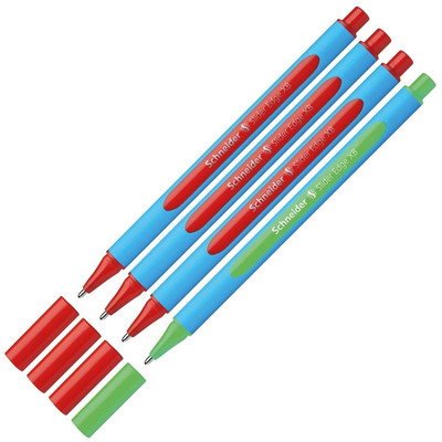 4x SCHNEIDER Kugelschreiber Slider EDGE Stärke XB Lehrer Korrekturset rot grün