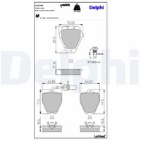 Delphi Bremsbelagsatz Scheibenbremse LP1760 FüR Audi A6 C5 4B2 4B4 Avant 4B5 4B6