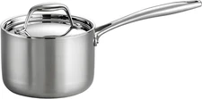 Signature Tri-Ply Clad Stainless Steel 1.5-Quart Sauce Pan with Lid, Induction-R