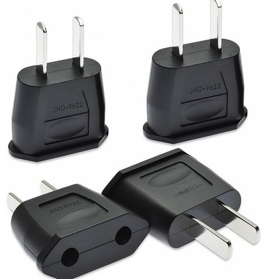 EU to US Plug Adapter, European to US Plug Adapter, 4 Pack European Plug Adap...