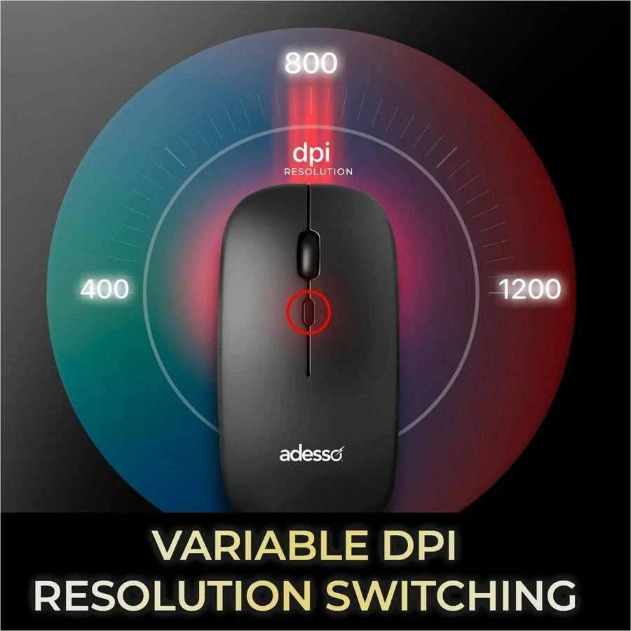 Adesso Wireless Scissor Switch Keyboard and Mouse Combo with Copilot AI Hotkey - - Image 3 of 4