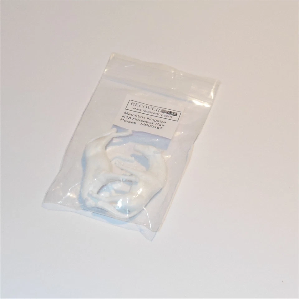 Matchbox Lesney King Size K 18 a Pair of White Plastic Horses - Image 4 of 4