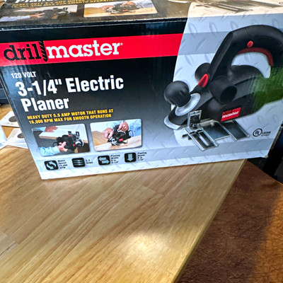 Drill Master 120V 5.5A 3-1/4 in Corded Electric Handheld Planer 61691