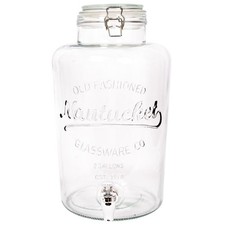 Glass Drinks Dispenser with Tap - 8.7L