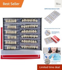 168 Pieces False Teeth Dental Complete Acrylic Resin Denture Teeth, 6 Sets Wh...