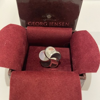 Rare Georg Jensen Sterling Silver Flower Ring #185 Astrid Fog Vintage US 5.5