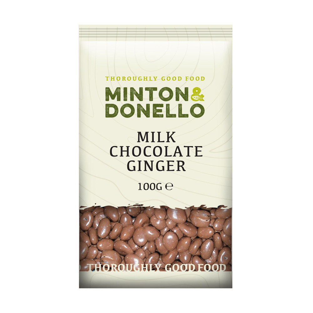 Minton & Donello Milk Chocolate Ginger Pieces 6 x 100g