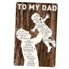 To Dad Gifts Sign Wall Decor - Unique Dad Birthday Gift Wall Art, Style 2