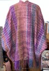 Stunning Handwoven Tweedy Mohair Wool Wrap Scarf Shawl Fuchsia Purple Sparkle! — photo 5