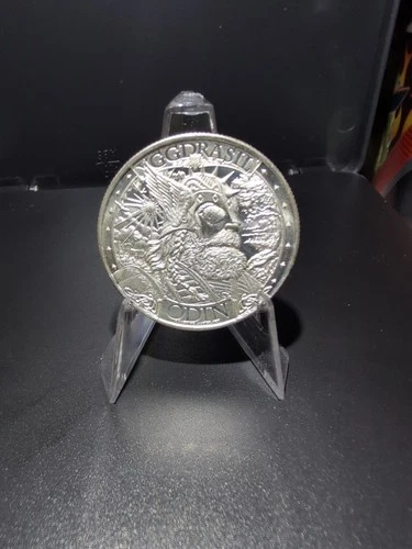 1 oz .999 Silver Coin Norse god Odin crossing bridge Bifrost to ASGARD Viking