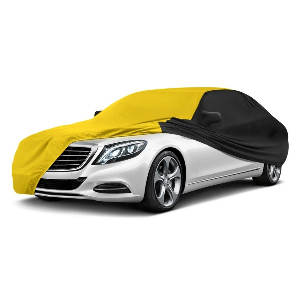 For Chrysler Concorde 93-97 Car Cover Satin Stretch Indoor Velocity Yellow - Imagem 2 de 4