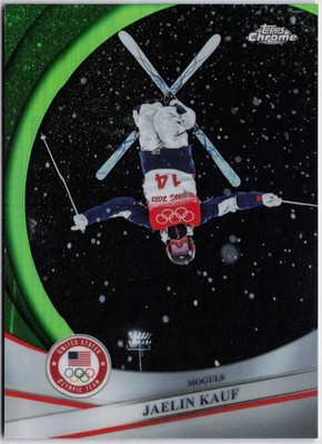 2026 Topps Chrome U.S. Winter Olympic #8 Jaelin Kauf Green Refractor #/99