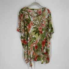 J.jill shirt top womens 3x love linen tropical beach relaxed summer plus cruise