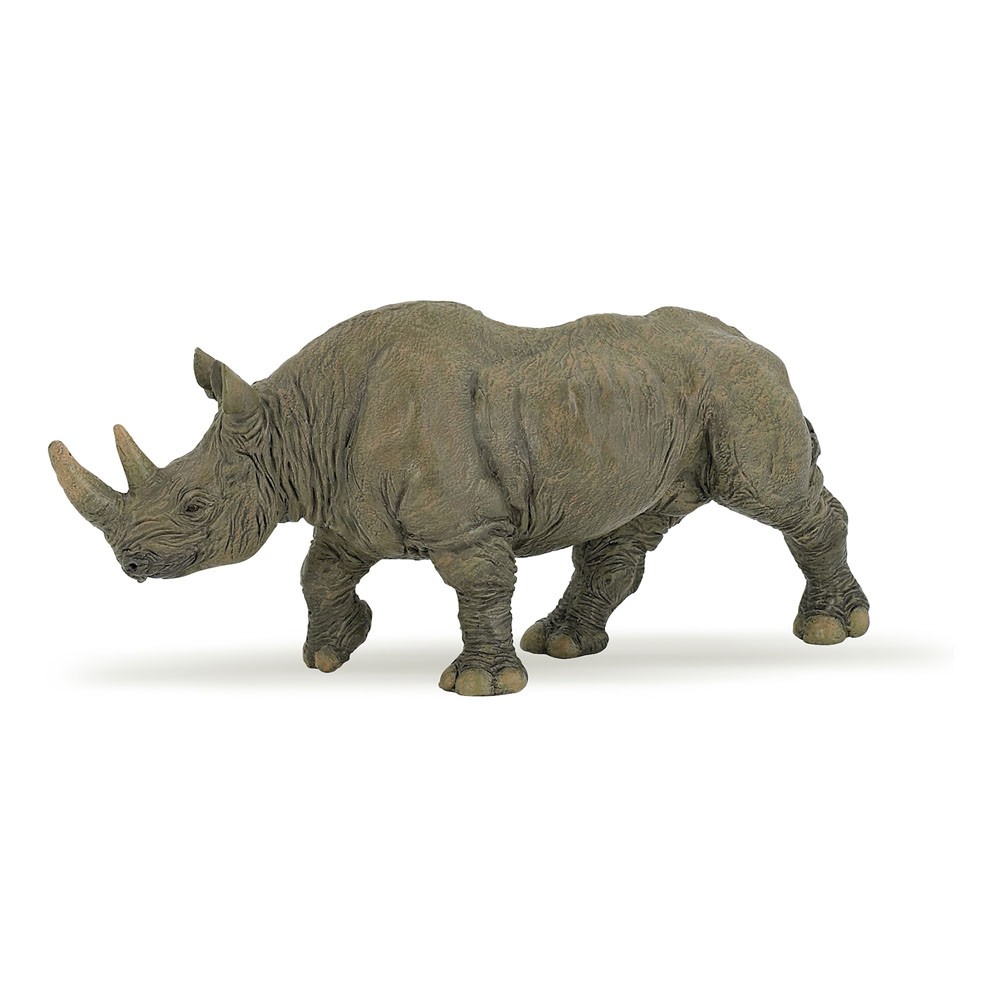 PAPO Wild Animal Kingdom Black Rhinoceros Toy Figure GreyBrown 50066 3290₽