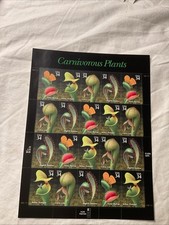 U.S.-(-1990’s-)-CARNIVOROUS PLANTS -34c.FULL MINT SHEET MNH-FREE SHIPPING