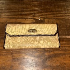 Vintage Alligator  Leather Wallet/Clutch 9x5x1" With Braided Edges