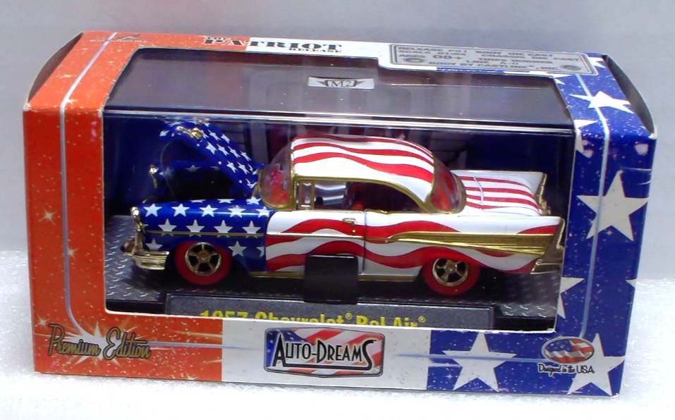 M2 Machines The Patriot Release Gold Chase Red Wheel 1957 Chevrolet Bel Air 1:64