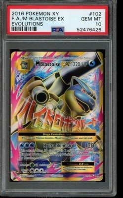 PSA 10 GEM MINT Pokemon M Blastoise EX XY Evolutions Full Art 102