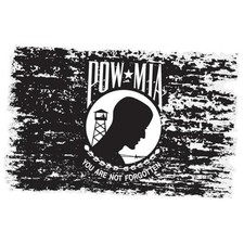 POW MIA Flag Decal Patriotic Vinyl Bumper Sticker - Made in USA