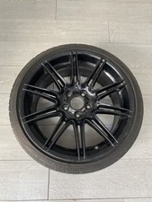 BMW M SPORT 3 SERIES ALlOY & TYRE 19" MV4 E92 9J BLACK REAR ALLOY  36118037142