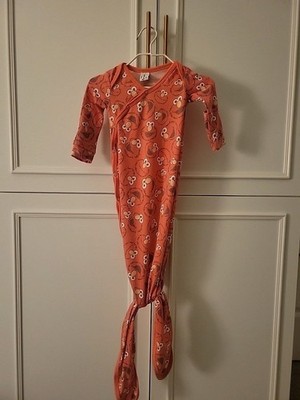 Copper Pearl Sesame Street Elmo Side Snap Tie Bottom Gown Size Newborn
