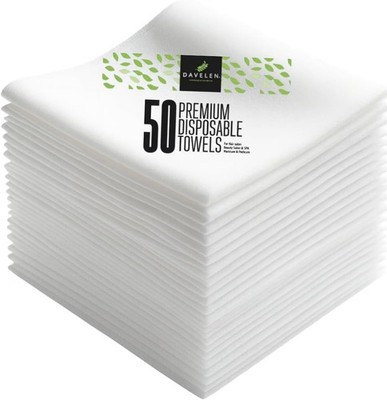 Disposable Large Luxury Towels (50-Count) Spa and Salon Quality Softness for