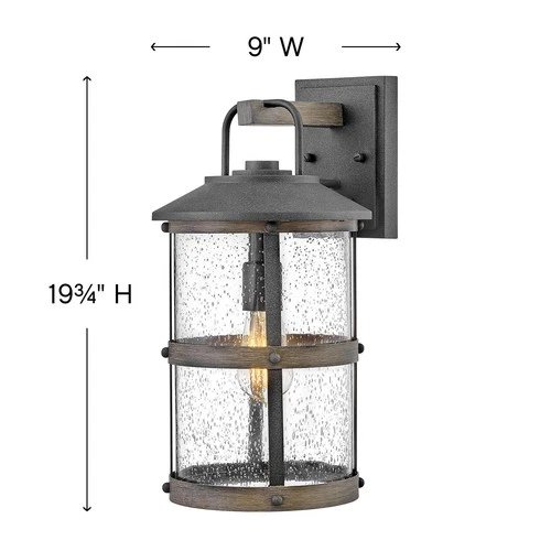 Hinkley Lighting 2684 Lakehouse 17" Tall Open Air Outdoor Wall - Aged Zinc / - Picture 5 of 5