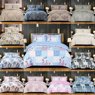 Premium Rich Cotton Duvet Quilt Cover Double King Super King Bettwäsche Set
