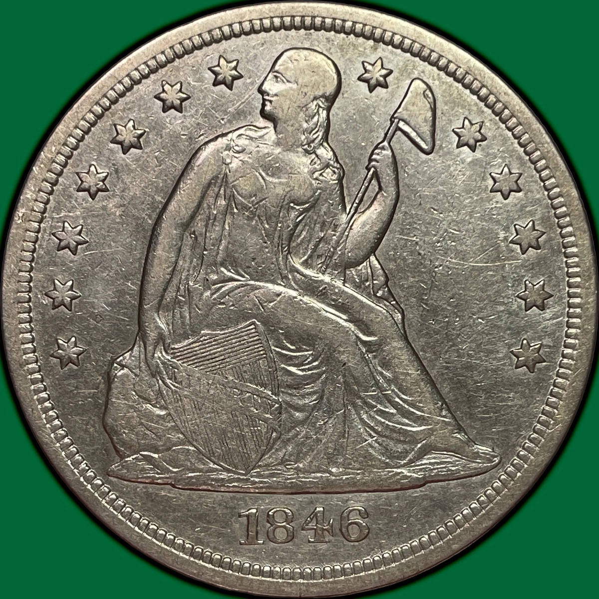 1846 年坐姿自由女神美元硬币(1840-1873) | eBay