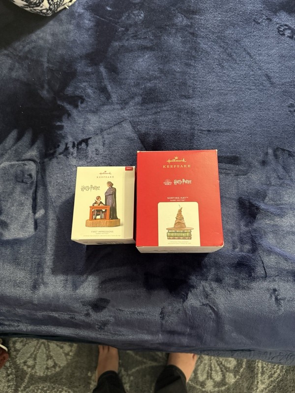 Hallmark Harry Potter And Snape Qxi3016 And Sorting Hat Qxi7152 Bundle