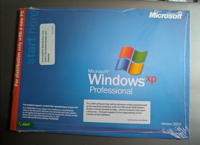 Microsoft WIndows XP with Service Pack 3 SP3 Version 2002 Sealed With License