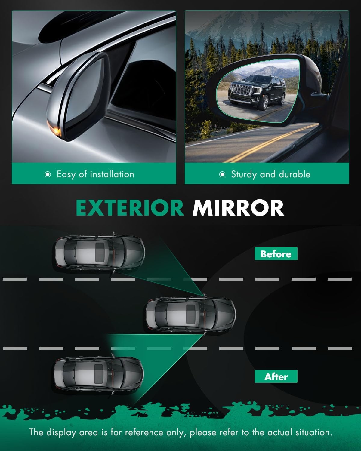Scitoo Ford E150 E250 E350 E450 E550 Van Towing Mirrors Dual Glass Foldable Manu