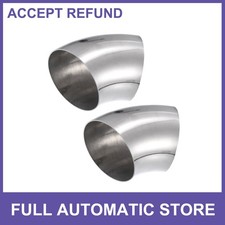 2pcs Od 4 45 Mandrel Bend Elbow Ss304 Stainless Steel Bend Exhaust Tube