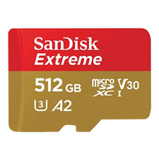 SanDisk 512GB SD EX Micro 4K UHD and Full HD 190S Memory Card 190MB/s 2 Years